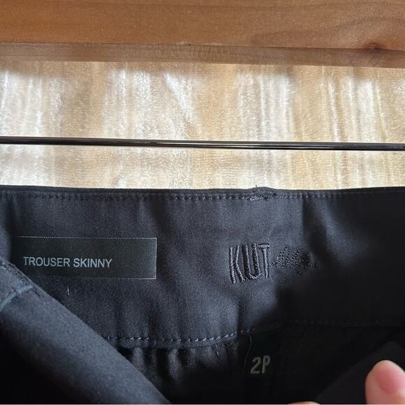 Kut from the Kloth Trouser Skinny Pants Cropped Cotton Gray NWT Size 2P - Picture 2 of 7